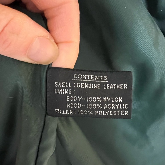 Vintage Genuine Leather Colorblock coat 90’s leather coat Otello pelle coat: L - Picture 6 of 16